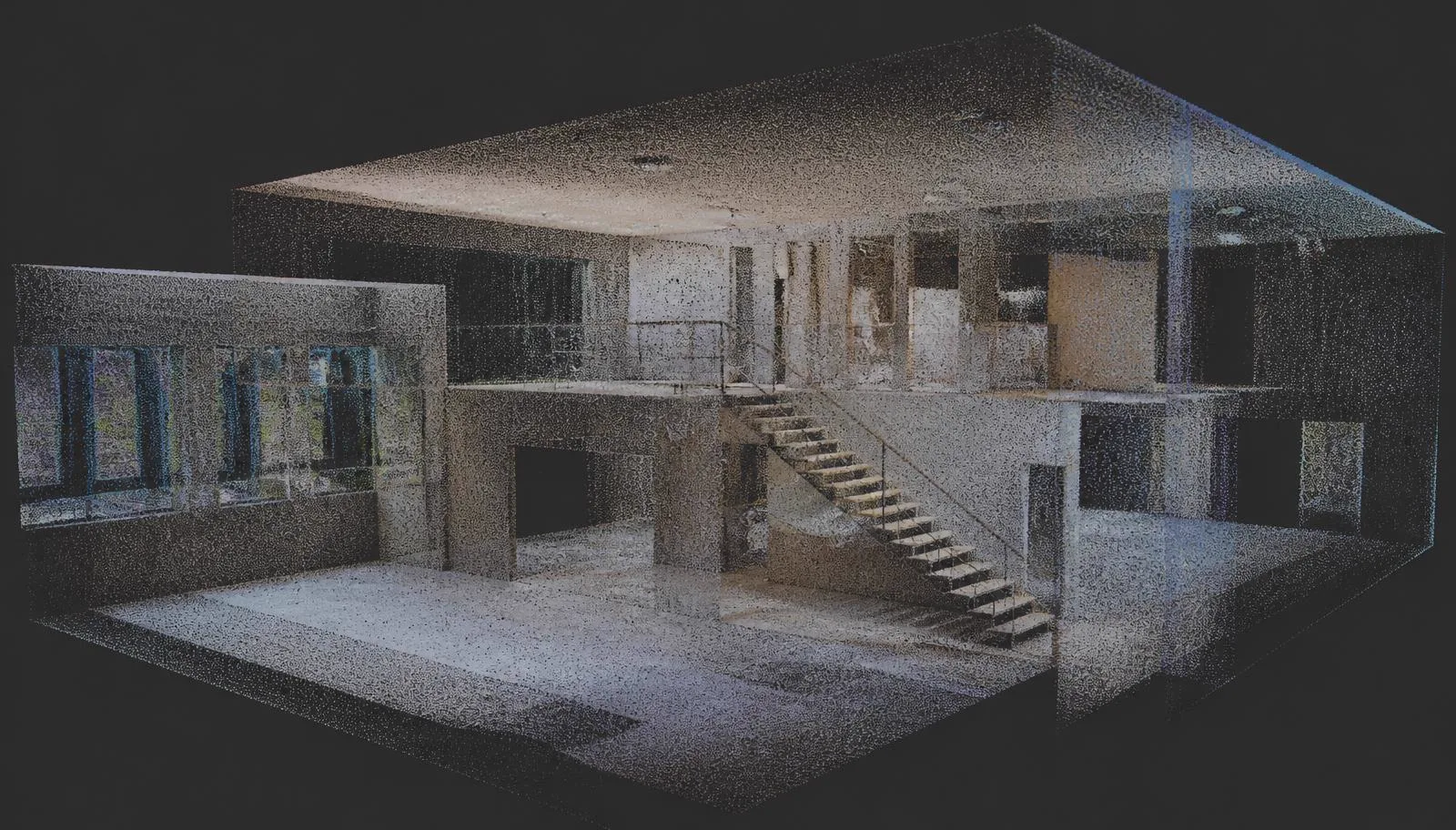 Nuvola di punti di un rilievo architettonico 3D